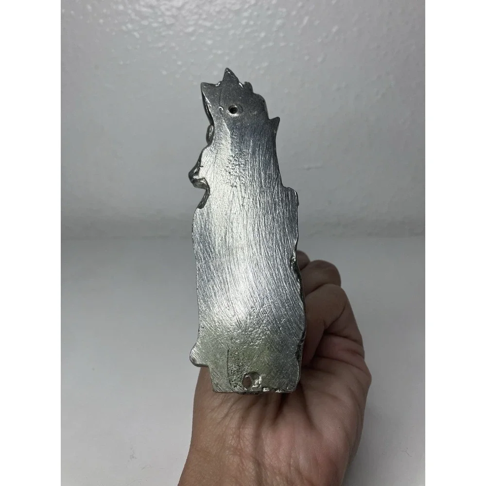 Dinner Bell‎ Holder Bracket Mount Cat Themed Heavy Pewter  Plant Hanger